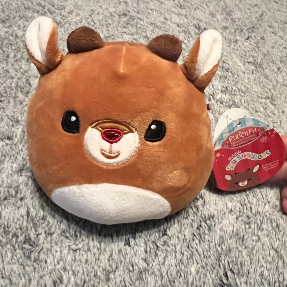 Squishmallow Rudolph Red Nosed Reindeer 5” NWT